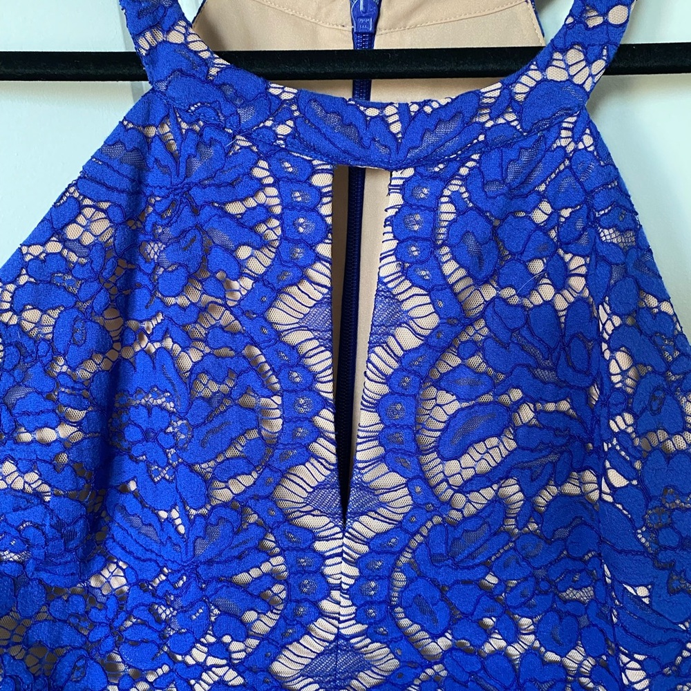 BCBG cobalt blue lace mini dress - Picture 3 of 3